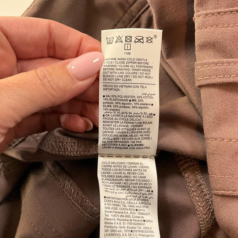 Athleta Skyline High Rise Barrel Leg Pants Womens 6 Tall Mineral Brown Pockets - Picture 7 of 11